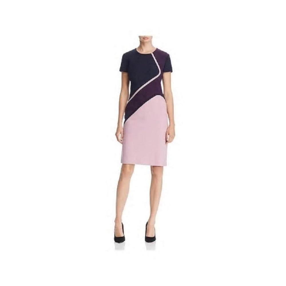 Hugo Boss Art Dukatia Colorblocked Sheath Dress - Picture 6 of 8
